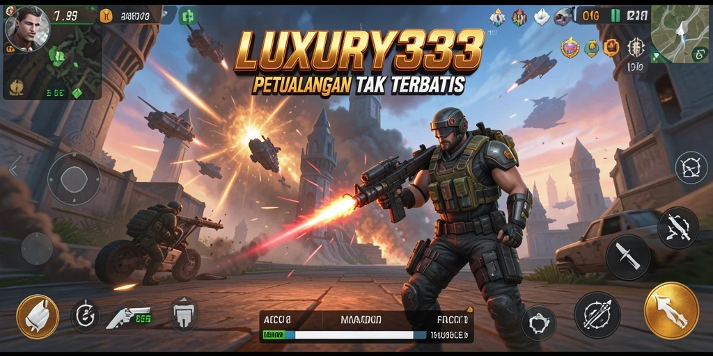Tampilan aksi seru dalam Gameplay LUXURY333.