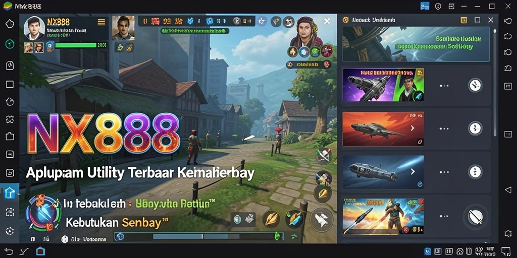 Tampilan utama NX888 dengan fitur Utility yang lengkap