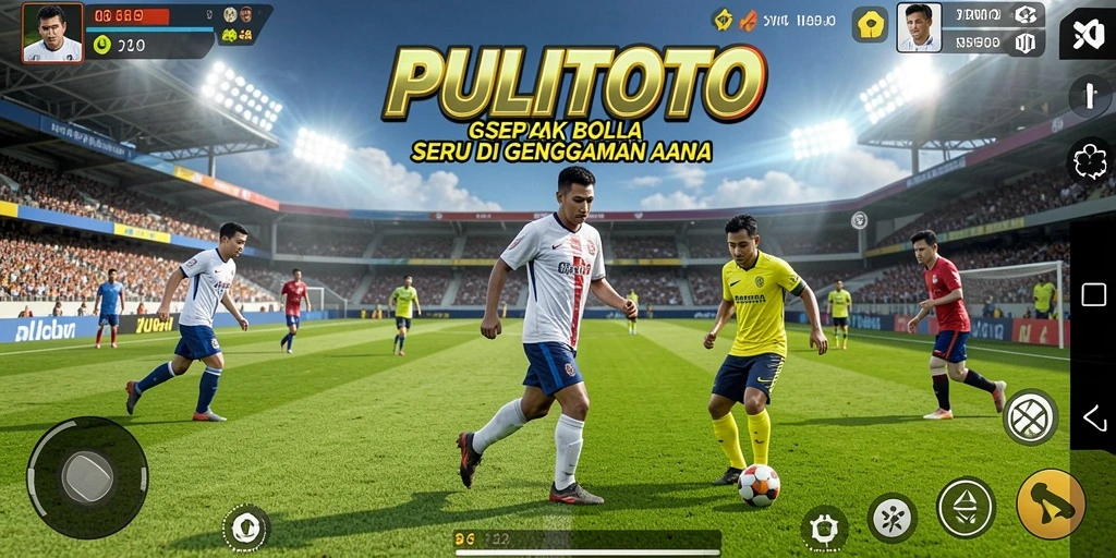 Gambar menunjukkan momen aksi seru dalam pertandingan sepak bola.