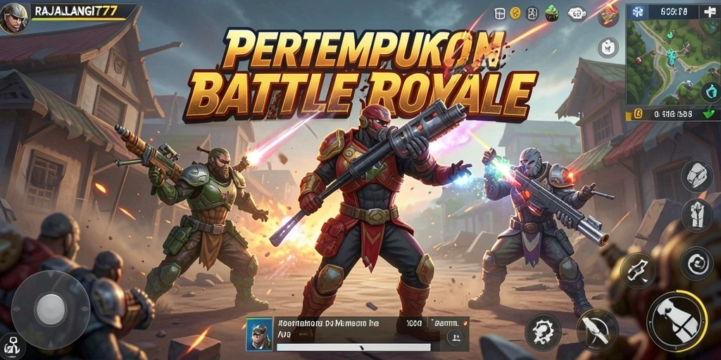 Tangkapan layar menampilkan aksi seru dalam gameplay Battle Royale.