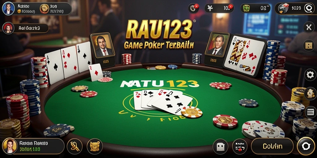 Screenshot gameplay RATU123 menampilkan aksi Poker yang mendebarkan.