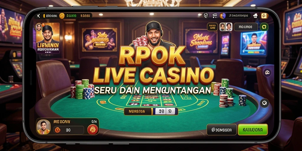 Screenshot gameplay RPOK yang menampilkan dealer langsung dan pemain interaktif.