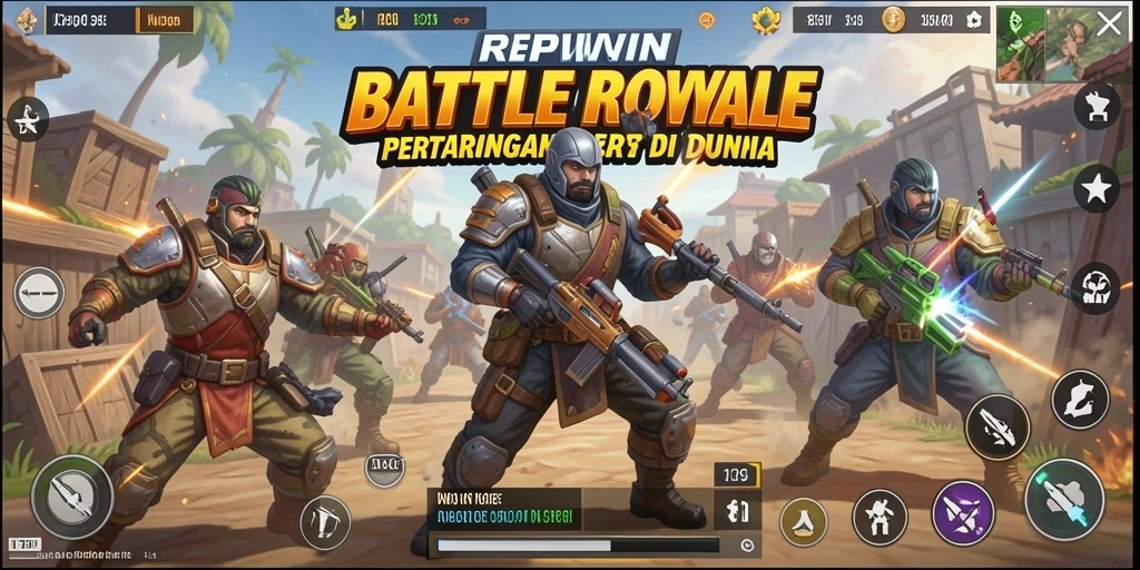 Tampilan seru gameplay RPWIN dalam laga Battle Royale.