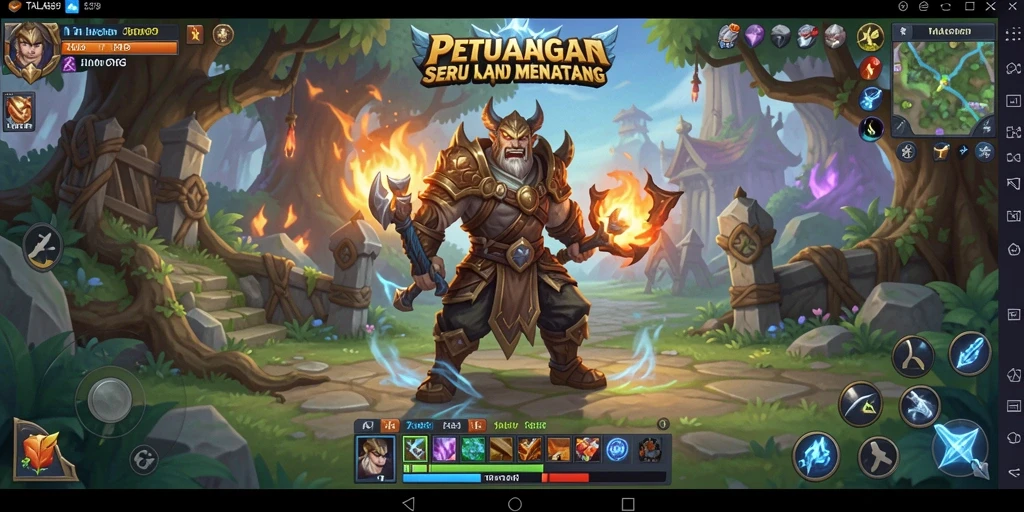 Tampilan gameplay epik di dunia MMORPG TALAS89.